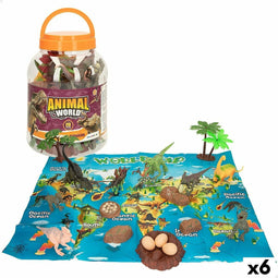 Figurenset Colorbaby 19 Onderdelen Dinosaurussen Plastic 17 x 9 x 6 cm (6 Stuks)