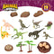 Figurenset Colorbaby 19 Onderdelen Dinosaurussen Plastic 17 x 9 x 6 cm (6 Stuks)