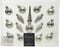 Figuur gl mini piek zilver 15st