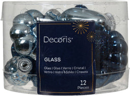 Figuur glas l2b4h4 cm blauw 12st