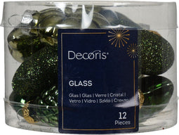 Figuur glas l2b4h4 cm groen 12st