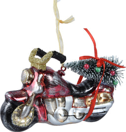 Figuur glas l4.2b12h7 cm ossenbloed kerst