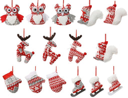 Figuur polyester l9b11h3 cm rood a15 kerst