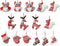 Figuur polyester l9b11h3 cm rood a15 kerst