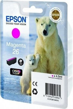 Epson Singlepack Magenta 26 - Inktcartridge - Compatibel met XP-600/XP-605/XP-700/XP-800 - Magenta