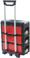 DEFPRO gereedschapswagen - 3 stapelbare modules - Stalen bakken met antislipmatten - 63H x 50B x 30D cm