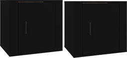 vidaXL - Nachtkastjes - 2 - st - 50x39x47 - cm - zwart
