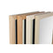 Lange spiegel Home ESPRIT Wit Bruin Beige Grijs 35,5 x 40 x 155 cm (4 Stuks)