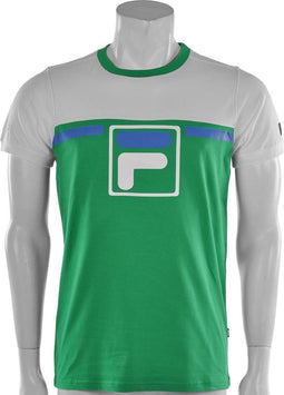 Fila Velvori - Sportshirt - Mannen - Maat XL - Wit/ Groen