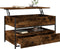 vidaXL - Salontafel - 70x50x50 - cm - bewerkt - hout - en - metaal - bruineikenkleur