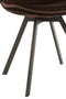 Jline Chair Helene Metal/textile Dark Brown