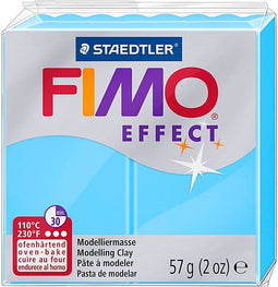 FIMO effect ovenhardende boetseerklei standaard blokje 57 g - neon blauw