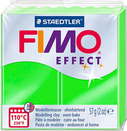FIMO effect ovenhardende boetseerklei standaard blokje 57 g - neon groen