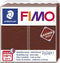 FIMO leather-effect ovenhardende boetseerklei standaard blokje 57 g - noot