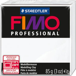 FIMO professional 8004 - ovenhardende, professionele boetseerklei - blok 85 g - wit