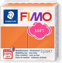 FIMO soft 8020 - ovenhardende boetseerklei - standaard blokje 57g - cognac