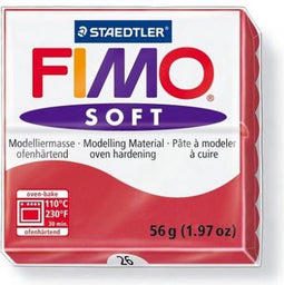 FIMO soft boetseerklei 57 g kersrood