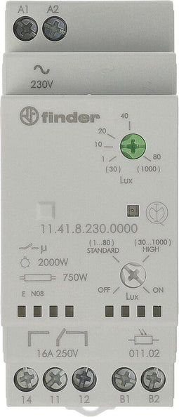 Finder 11 Schemerschakelaar voor DIN-rail - 11.41.8.230.0000 - E2PJZ