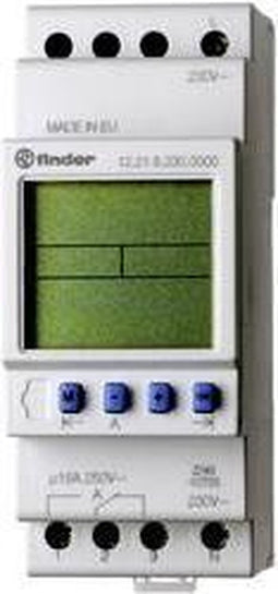 Finder 12.21.8.230.0000 Schakelklok voor DIN-rails 230 V/AC 1x wisselcontact 16 A 250 V/AC Weekprogramma