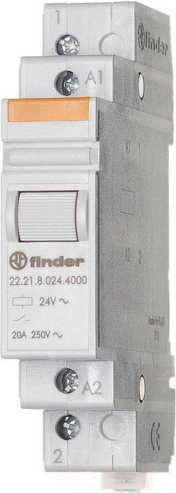 Finder 22.21.9.024.4000 Industrieel relais Nominale spanning: 24 V/DC Schakelstroom (max.): 20 A 1x NO 1 stuk(s)