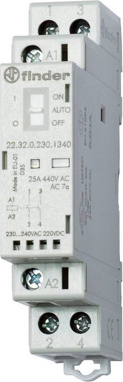 Finder 22.32.0.230.4440 Contactor 2x NC 230 V/DC, 230 V/AC 25 A 1 stuk(s)