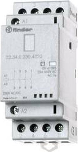Finder 22.34.0.230.4620 Contactor 2x NO, 2x NC 230 V/DC, 230 V/AC 25 A 1 stuk(s)