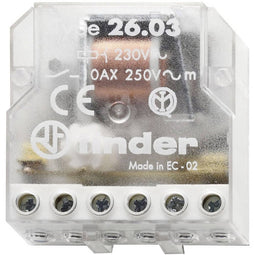 Finder 26.03.8.024.0000 Stroomstootschakelaar Inbouw 1x NO, 1x NC 24 V/AC 10 A 2500 VA 1 stuk(s)