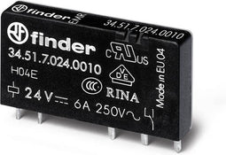 Finder 34.51.7.012.0310 Printrelais 12 V/DC 6 A 1x NO 1 stuk(s)