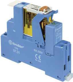 Finder 4C.02.8.024.0060 Relaismodule Nominale spanning: 24 V/AC Schakelstroom (max.): 8 A 2x wisselcontact 1 stuk(s)