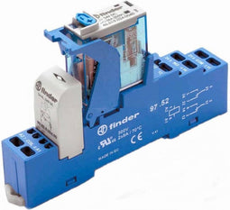 Finder 4C.52.9.024.0050 Relaismodule Nominale spanning: 24 V/DC Schakelstroom (max.): 8 A 2x wisselcontact 1 stuk(s)