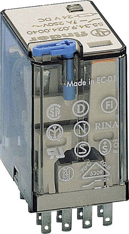 Finder 55.34.9.024.0090 Steekrelais 24 V/DC 7 A 4x wisselcontact 1 stuk(s)