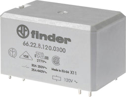 Finder 66.22.9.024.0300 Printrelais 24 V/DC 30 A 2x NO 10 stuk(s)