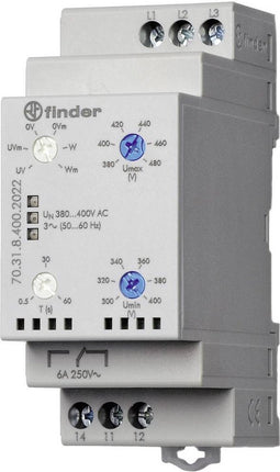 Finder 70.31.8.400.2022 Bewakingsrelais 380 - 415 V/AC 1x wisselcontact 1 stuk(s)