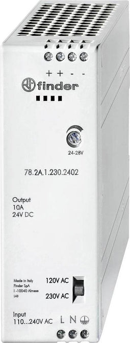 Finder 78.2A.1.230.2402 DIN-rail netvoeding 24 V/DC 10 A 240 W Inhoud: 1 stuk(s)