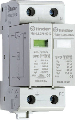 Finder 7P.12.8.275.1012 7P.12.8.275.1012 Overspanningsveilige afleider 30 kA 1 stuk(s)