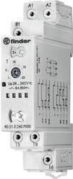 Finder 80.51.0.240.P000 Tijdrelais Multifunctioneel 1 stuk(s) Tijdsduur: 0.1 s - 24 h 1x wisselcontact