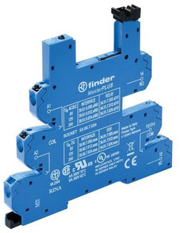 Finder 93.66.8.230 Relaissocket Met houderbeugel, Met LED, Met EMC-ontstoringsschakeling Geschikt voor serie: Finder se