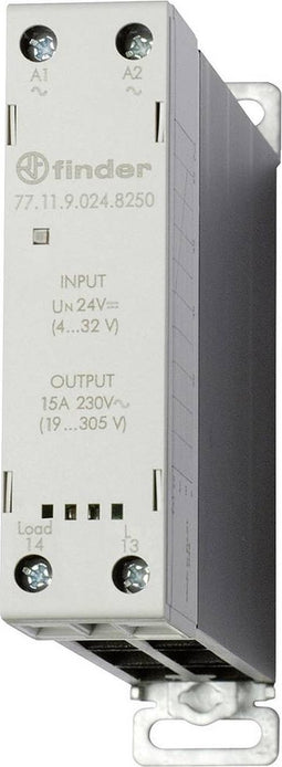 Finder Halfgeleiderrelais 77.11.9.024.8250 15 A Schakelspanning (max.): 305 V/AC Schakelend bij overbelasting 1 stuk(s)