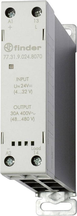 Finder Halfgeleiderrelais 77.31.9.024.8070 30 A Schakelspanning (max.): 480 V/AC Schakelend bij overbelasting 1 stuk(s)