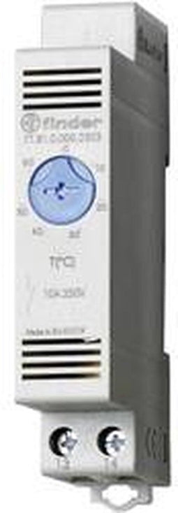 Finder Thermostaat voor schakelkastverwarming 7T.81.0.000.2303 250 V/AC 1x NO (l x b x h) 88.8 x 17.5 x 47.8 mm 1 stuk(