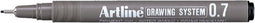 Fineliner Artline 0.7mm zwart | 12 stuks