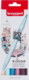 Fineliner Brush pen Bruynzeel Creatives Venice set 6 kleuren