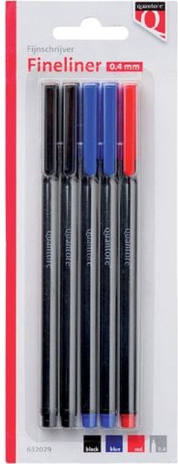 Fineliner Quantore 188 rond 0.4mm assorti