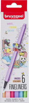 Fineliner - set 6 pastel kleuren - Bruynzeel