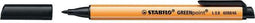 Fineliner STABILO Greenpoint 6088/46 0.8mm zwart | 10 stuks
