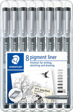 Fineliner staedtler pigment 308 8 st ass | 10 stuks