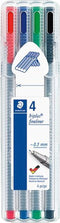 Fineliner staedtler triplus 334 0.3mm ass 4st | 10 stuks