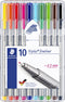 Fineliner Staedtler Triplus 334 assorti 0.3mm 10 stuks | 10 stuks