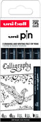 Fineliner uni-ball pin calligraphie assorti