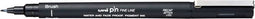 Fineliner Uni-ball Pin zwart | 12 stuks